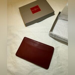 Cole Haan Burgundy Leather Card Holder